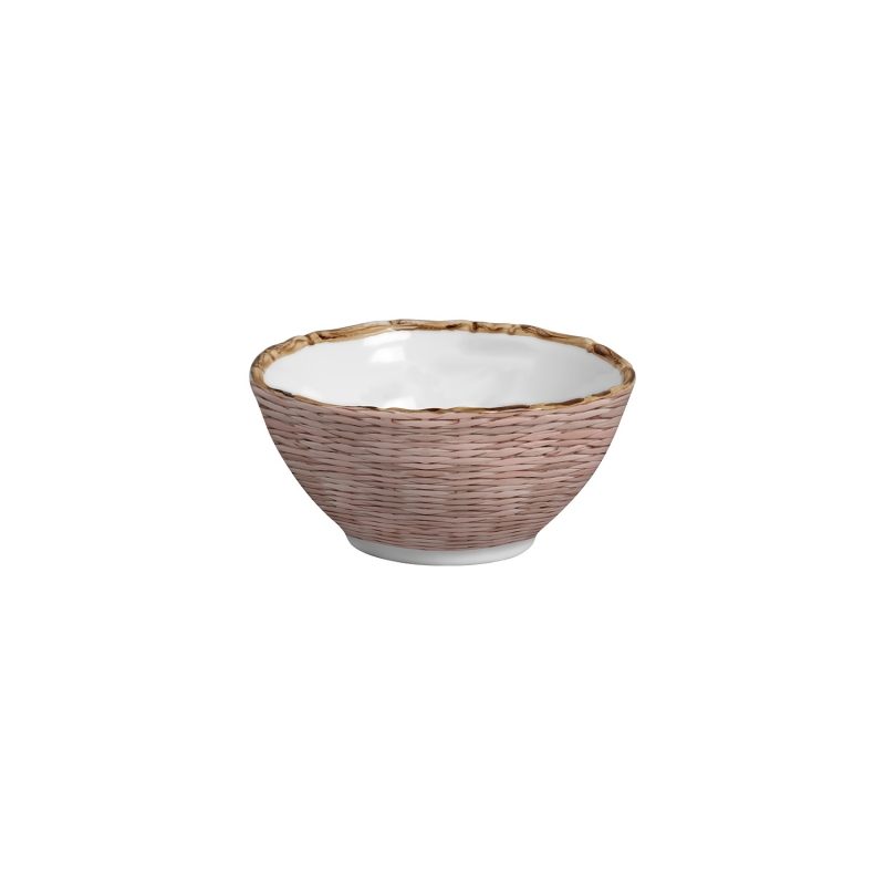 BOWL CEREAL CESTINHA ROSA - Linha Palha - 